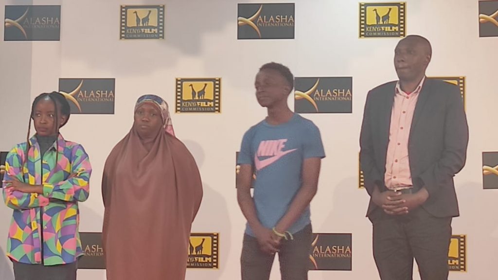 Animation pitching competition participants at the kalasha market